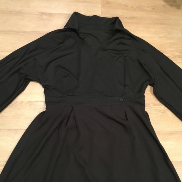 Black Long Sleeve Maxi Dress Plus Size 2XL - Picture 6 of 7